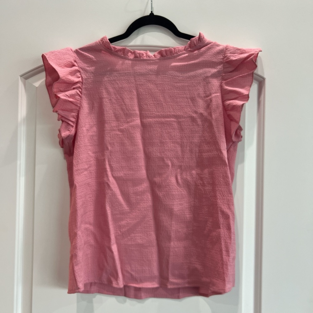 Pink Ruffle Sleeve Top